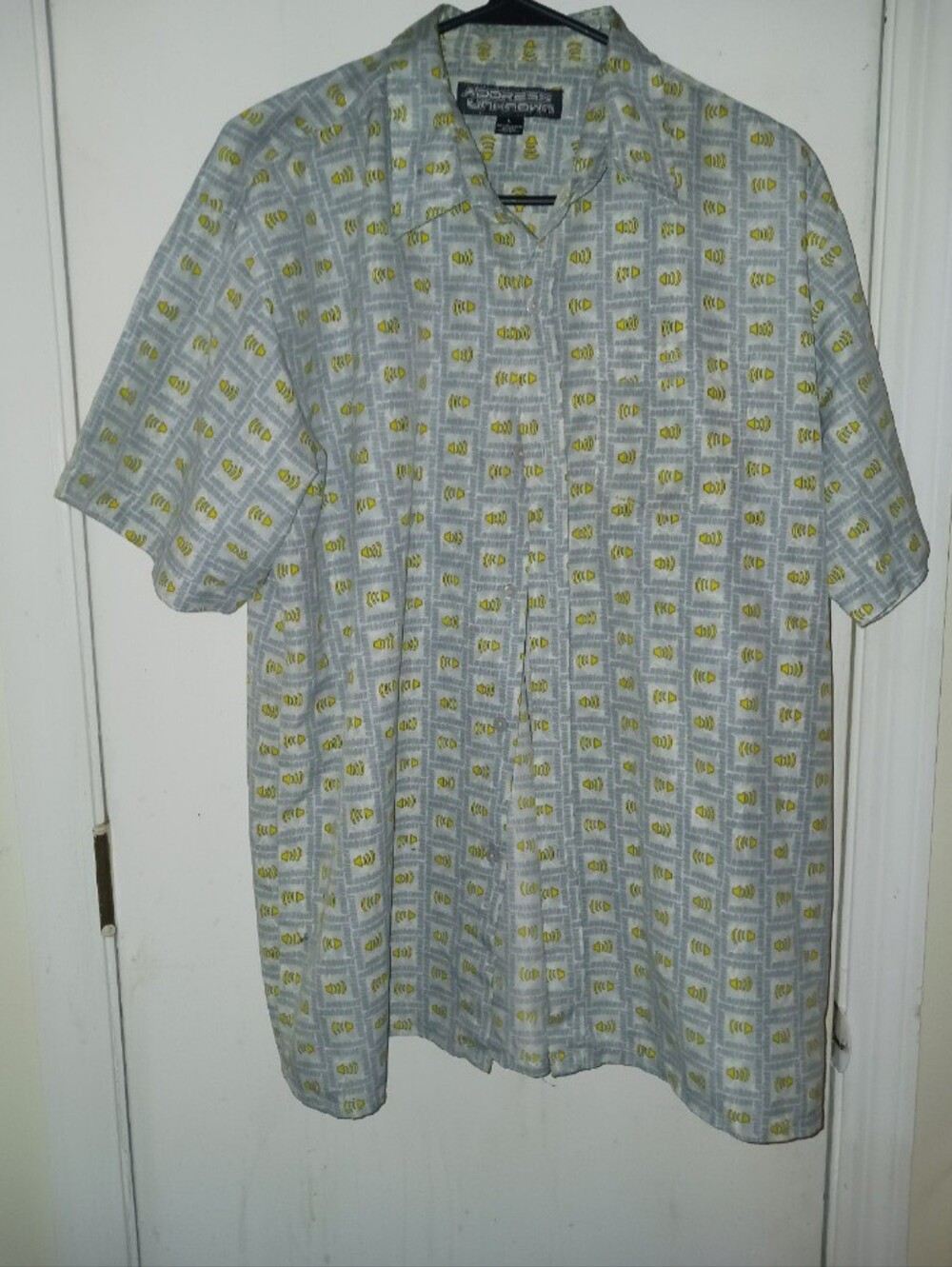 L address unknown mens button-up shirt